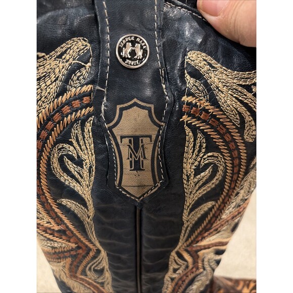 NEW Tanner Mark Jaw Dropper Hand Tooled Western Boots Orix Square Toe Womens 11 - Picture 8 of 13
